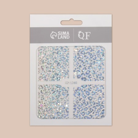Leopard nail stickers, foil, holographic color-5
