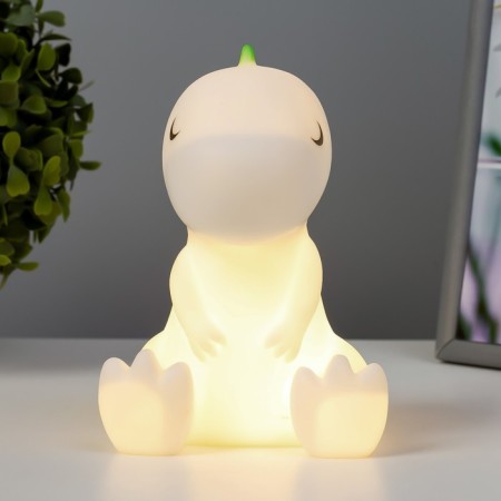 Night Dinosaurus LED from batteries white-green 12x10x14 cm-2