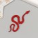 Decor "Red Snake" Foam Glitter, 7 cm (set 6 pcs)