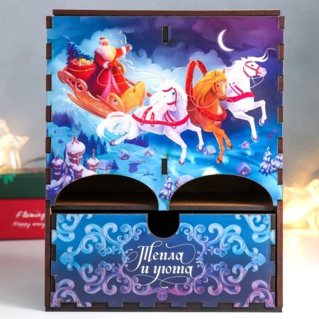 New Year's tea house with a box "Tale" 20x15x8.5 cm