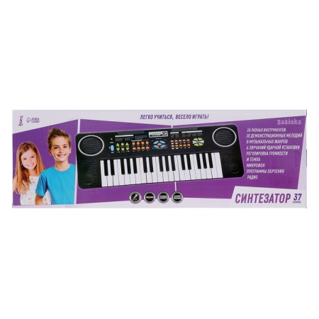Super music-2 synthesizer: FM-radio, 37 keys, microphone and power supply-10