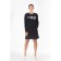 Women's tunic with a long sleeve, size 44, black color