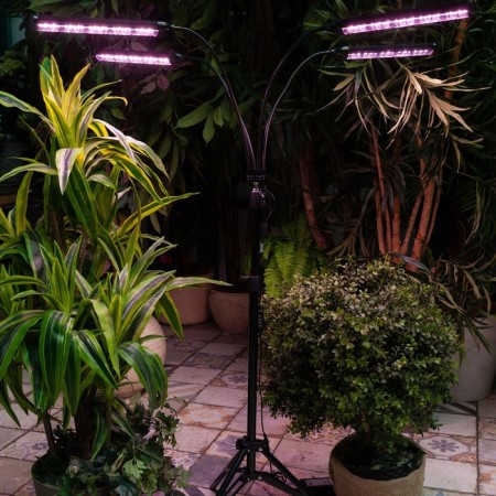 LED lamp with a timer, on a tripod Uniel, 60 watts, LED, IP40, 2280x470x470 mm, black color is black-3