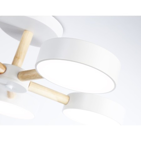 LED LED suspended Ambrella Comfort Linetech FL4825, 65W, LED, white, light wood color-1