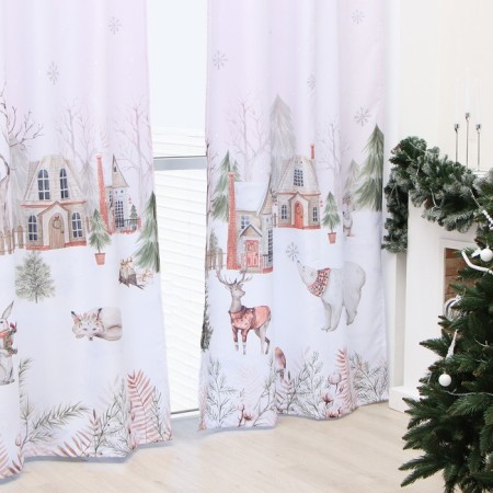 Set of curtains "Ethel" Winter history 145*260 cm-2 pcs, 100% p/e, 140 g/m2-1