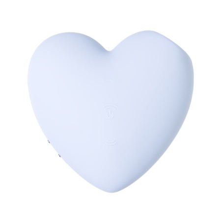 Vacuum-wave contactless stimulator of the Satiffyer Cutie Heart, silicone, blue color-1