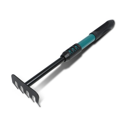 Grave is small, straight, 5 teeth, length 40.5 cm, metal, metal handle with a rubber handle, Greengo-5