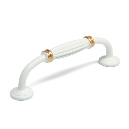 PC176BL LIGHT tundra handle, m/o 96 mm, white color with gold-1