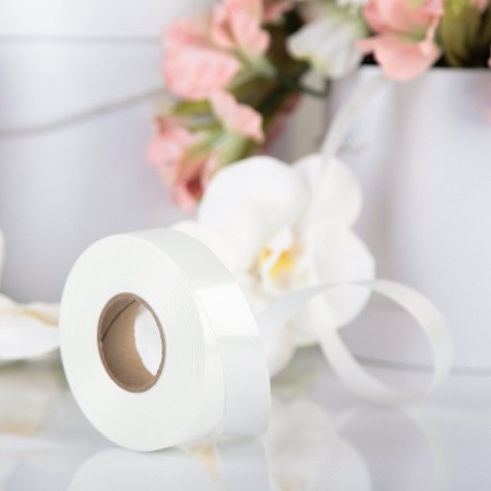 Tape for decor and gifts, white, 2 cm x 45 m