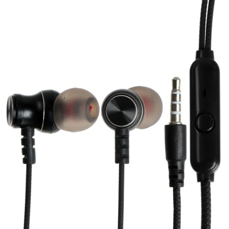 Smartbuy M300 headphones, vacuum, microphone, 103 dB, 16 Ohm, 3.5 mm, 1.1 m, black