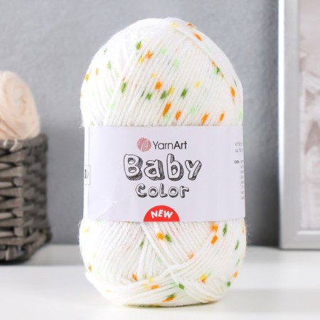 Yarn "Baby Color" 100% acrylic 150m/50g (202 milk-green)