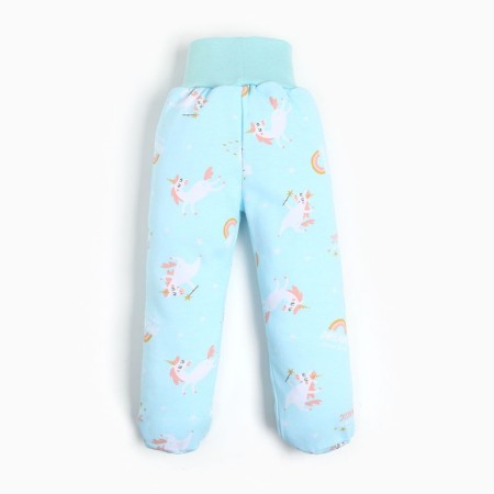Nursery sliders, blue/unicorn color, height 68 cm-3