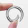 Carabin ring is flat, d = 25/34 mm, thickness - 4.5 mm, 5 pcs, silver color