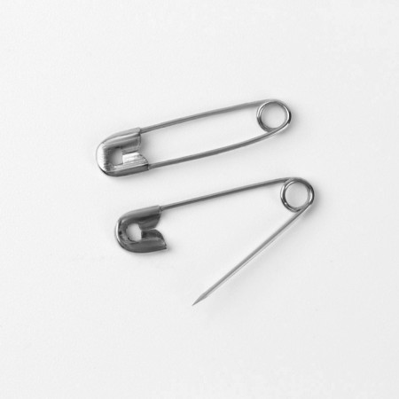 English pins, 22 mm, 20 pcs, silver color-2