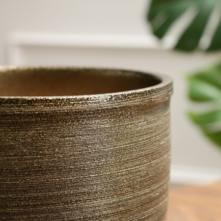 Flower pot "Gold" with a tray, 5l-2