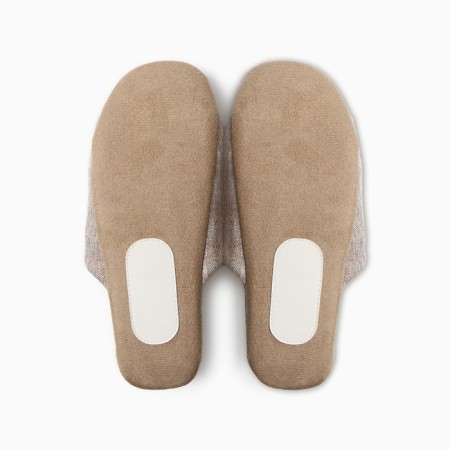 Men's slippers with an open nose eco size 42-43, beige-2