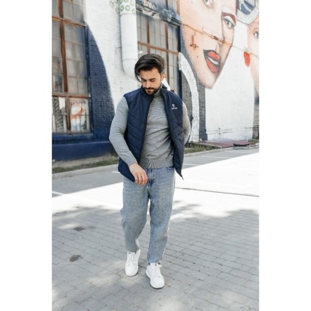 Male ise vest, size 52, dark blue color-1