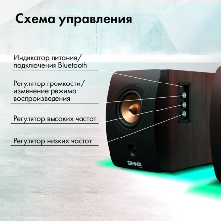 GMNG OK-707 2.0 Black 60W BT columns-3