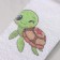 Body washcloth cotton share "Turtle", 10.5 × 25 cm