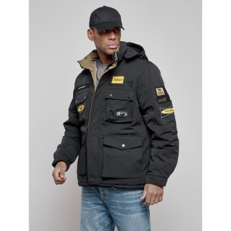 Male Winter jacket, size 50, black color-6