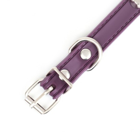 A collar with blurted spikes 38 x 1.5 cm, Osh 26-33, frost-resistant PU, purple material-4