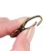 Metal carbine, 38 × 12 mm / 10 × 1 mm, 6 pcs, bronze color