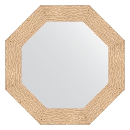Mirror in the baguette frame, gold dunes 90 mm, 66.6x66.6 cm