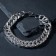 Bracelet male "steel" chain, color silver, 21 cm