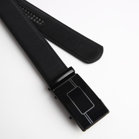 Male "giant" belt, width 3.5 cm, machine gun, black color-1
