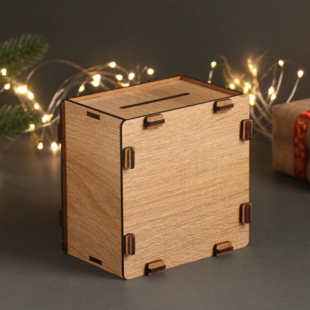 New Year's Piggy Code "Happy New Year" 12x12x9 cm-3