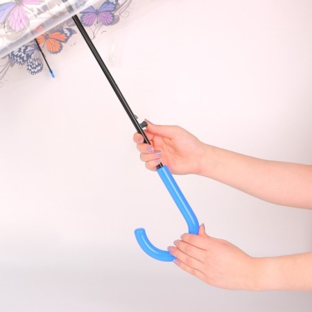 Umbrella - semi -automatic cane "butterflies", 8 knitting needles, r = 43 cm, Mix drawing-12