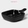 Ceramic sauce with the handle of the frying pan, 50 ml, 10.5 × 7.2 cm, black color is black