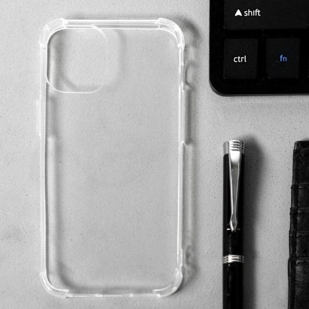 Luazon cover for the iPhone 12 mini, 5.4 ", silicone, anti -suggestion, transparent
