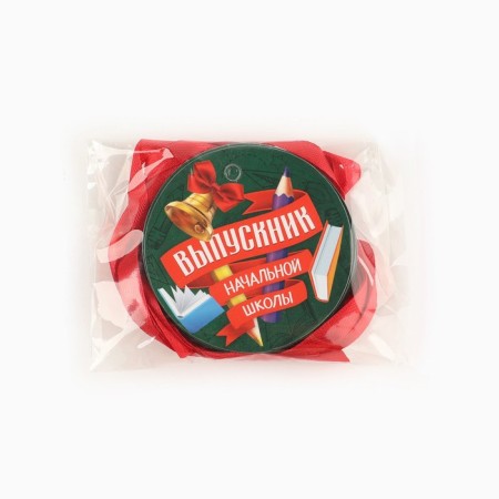 Medal Magnet for graduation "Graduate of primary school", Diam. 6 cm-4
