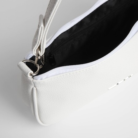 Female bag Textura, baguette, small size, white color-7