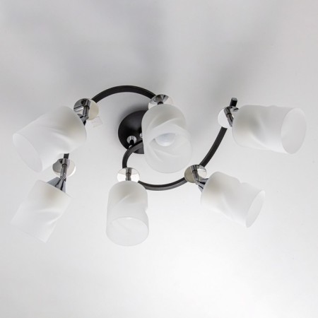 Ceiling Citilux Cutilux CL119261, 52x38x1.5 cm, 6x75W, E27, Black Color Black-4