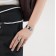Ring "Roman Lines" relief, silver color, dimensionless