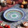 Plate of the Rishtan ceramics "Flowers", 22 cm, blue