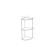 Larisa hinged cabinet 300x300x720 final open white