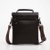 Male bag on the Textura valve, outer pocket, brown color