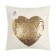 Pillowcase decorative Ethel "Heart" Color Gold, 40 x 40 cm, velor