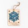 Schildik "Happy Merry Merry and New Year!" tree, patterned, blue snowflake, 8.2x11.5 cm
