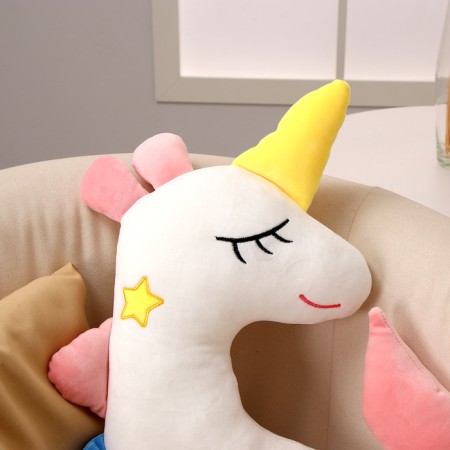 Soft toy "Unicorn", 45 cm, white color-1