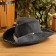 Cowboy Bath cap, felt, gray