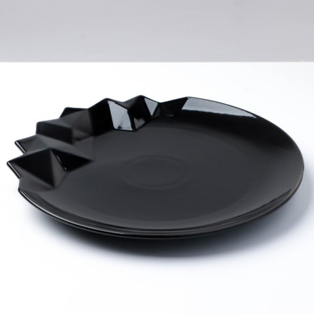 Ceramic “Obsidian” plate, black, 27 cm, black color-2