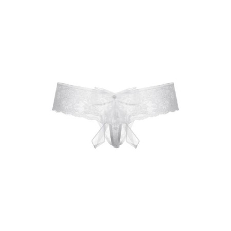 Shortiki with bow lace Softline collection, white color, size m/l-1