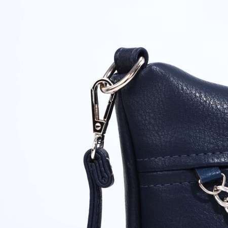 Janelli Cross-Boda Bag on a zipper, 2 external pockets, blue color-4