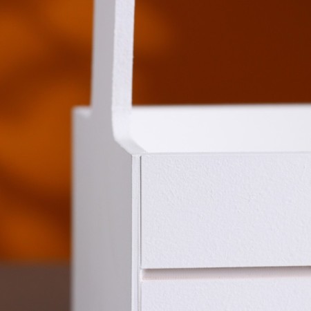 Box - wooden Kashpo 25x15x30 "Beloved Mom" ​​White-4