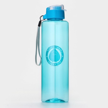 Water bottle "Love yourself", 600 ml, blue color-2