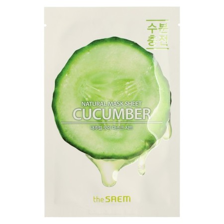 Facial face mask The Saem Natural Mask Sheet Cucumber, 21 ml